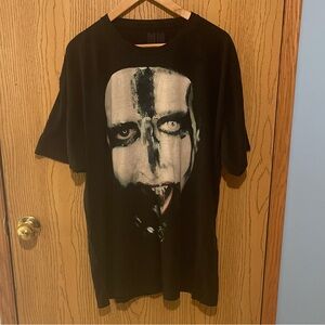 Marilyn Manson Graphic Men's band  T-Shirt y2k